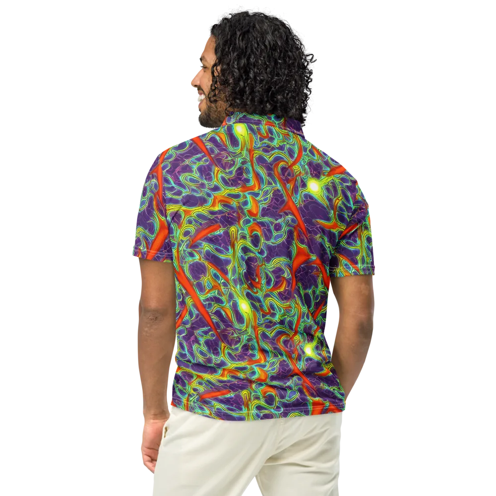 Plasma Maze on Men's Slim Fit Polo Shirt — Back