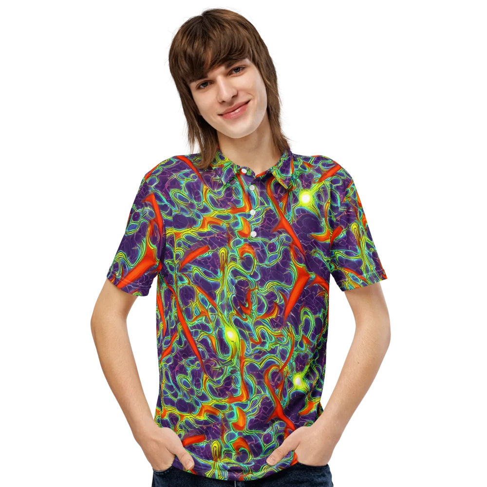 Plasma Maze on Men's Slim Fit Polo Shirt — Front