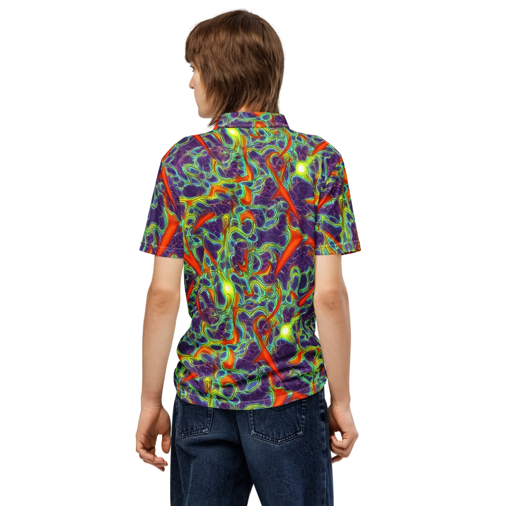 Plasma Maze on Men's Slim Fit Polo Shirt — Back