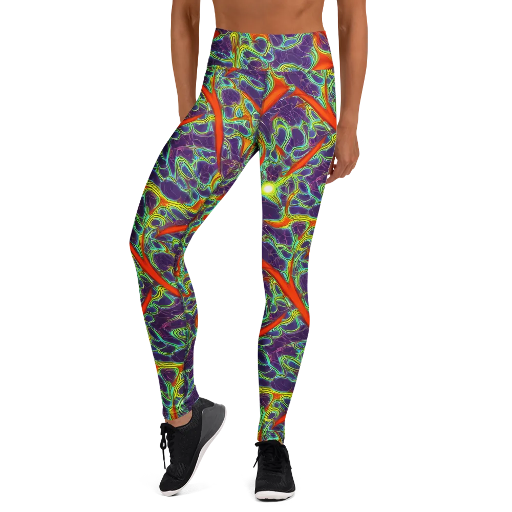 Plasma Maze on Yoga Leggings — Front