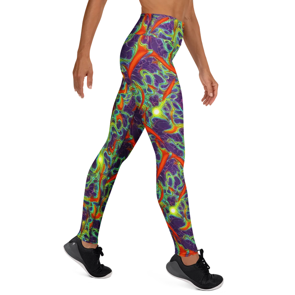 Plasma Maze on Yoga Leggings — Right