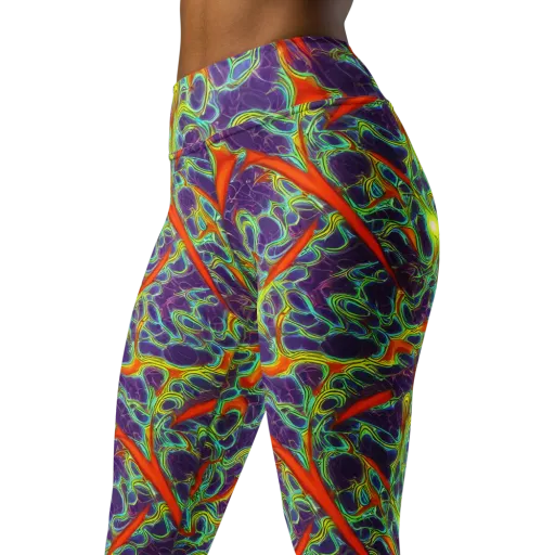 Plasma Maze on a Yoga Leggings