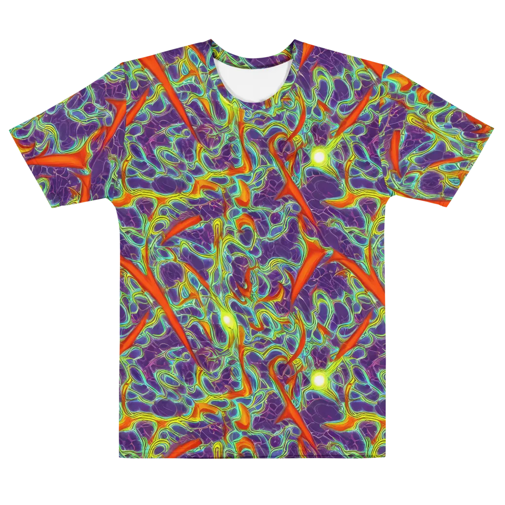 Plasma Maze on Men's Cotton Crew Neck T-Shirt — Front