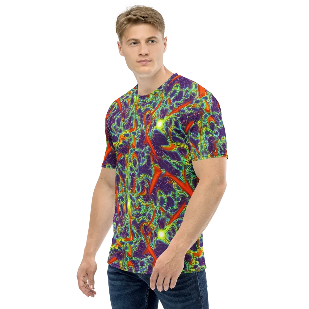 Plasma Maze on Men's Crew Neck T-Shirt — Left