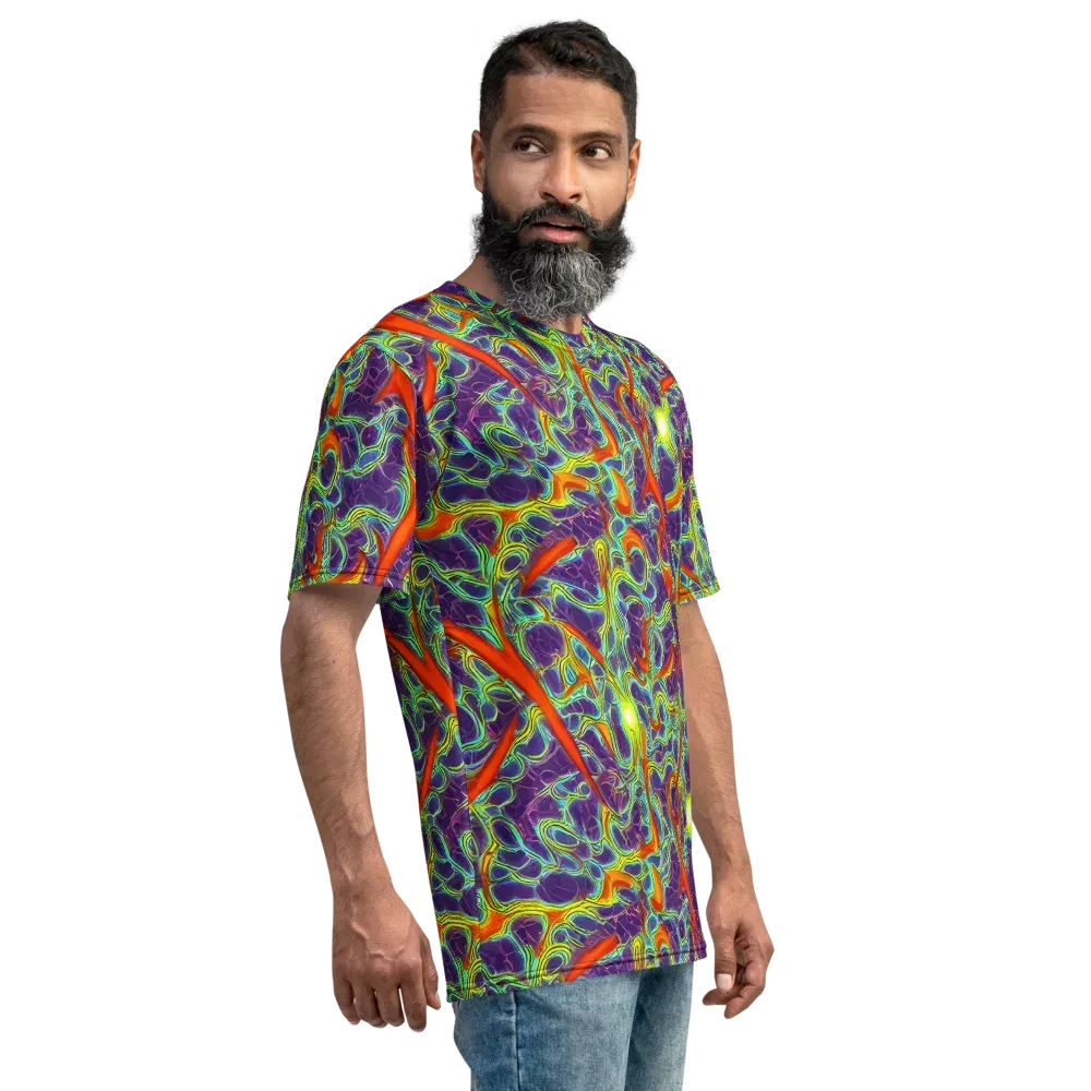 Plasma Maze on Men's Crew Neck T-Shirt — Right