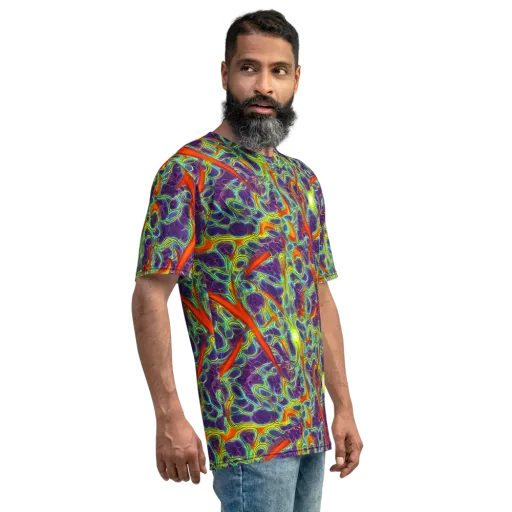 Plasma Maze on a Men's Crew Neck T-Shirt