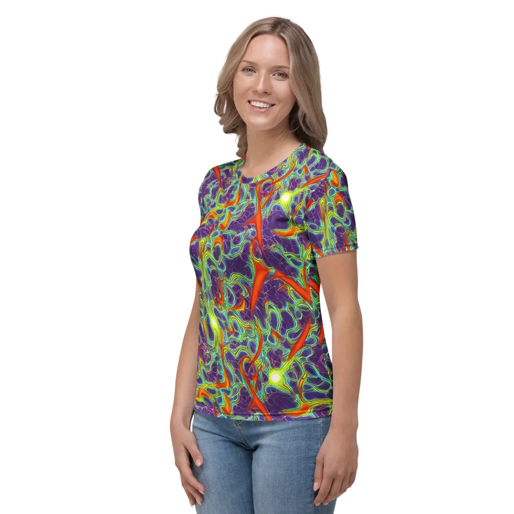 Plasma Maze on Women's Crew Neck T-Shirt — Left