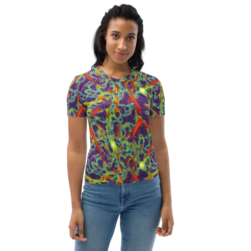 Plasma Maze on a Women's Crew Neck T-Shirt