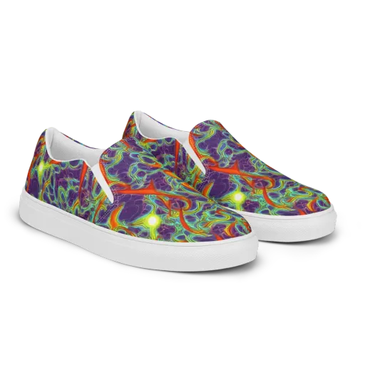 Plasma Maze on a Men's Slip-On Canvas Shoes