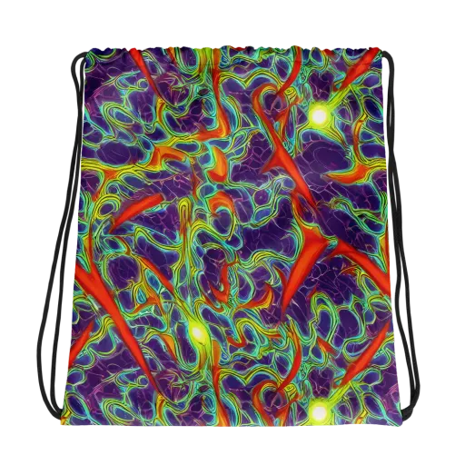Plasma Maze on a Drawstring Bag