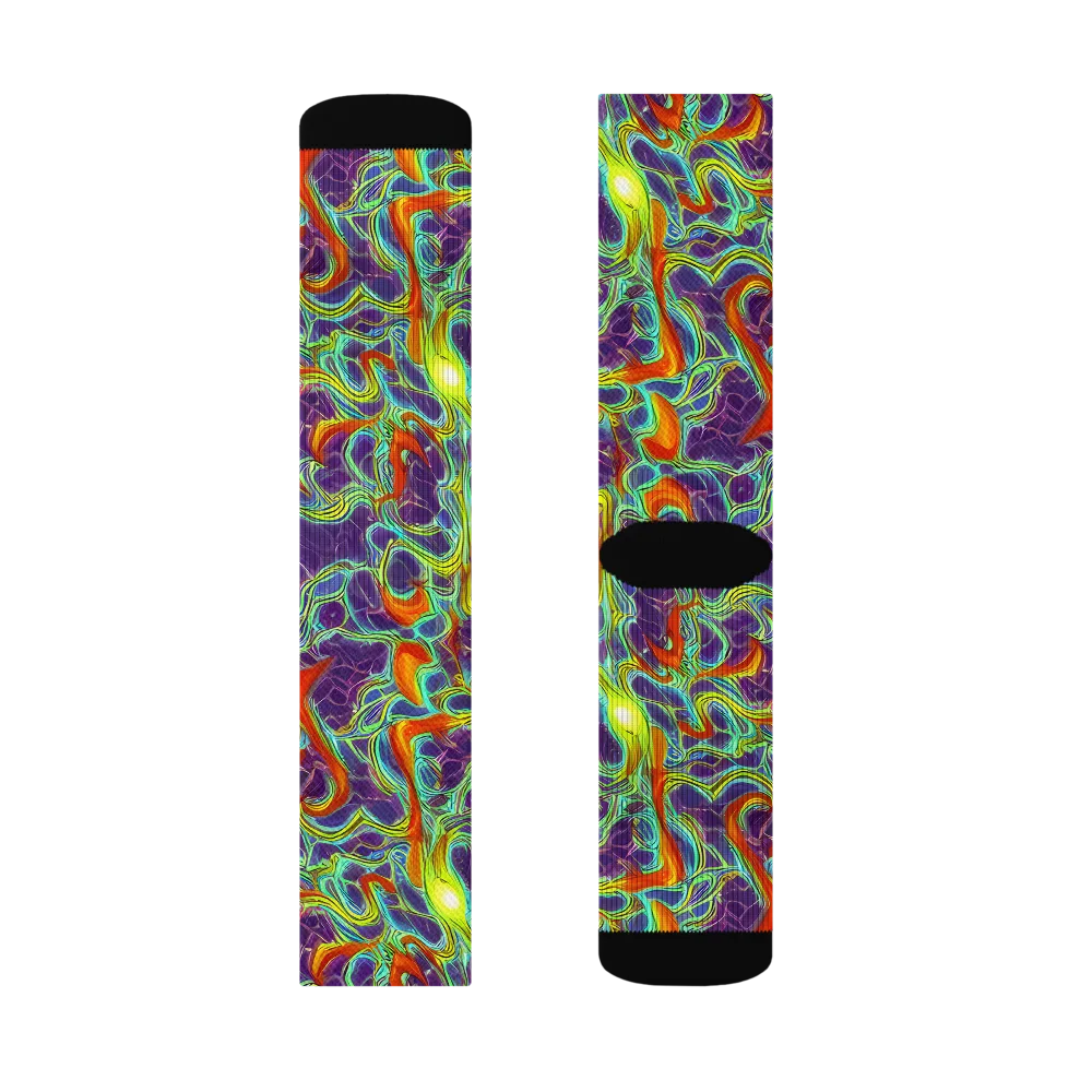 Plasma Maze on Socks — Left Sock