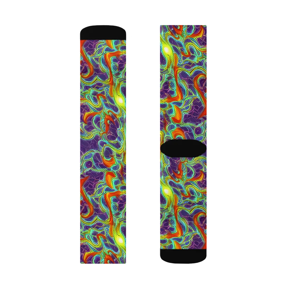 Plasma Maze on Socks — Right Sock