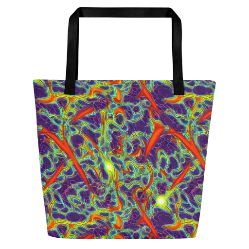 Plasma Maze on a Large Tote Bag W/ Pocket