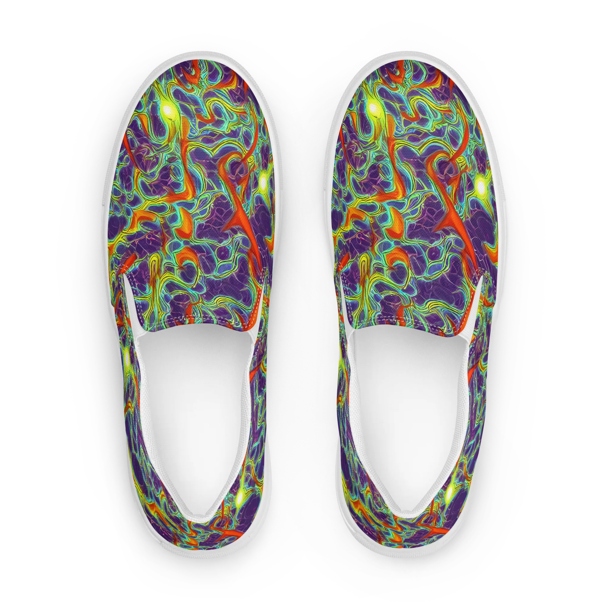 Plasma Maze on Women's Slip-On Canvas Shoes — Front