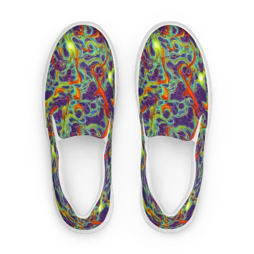 Plasma Maze on a Women's Slip-On Canvas Shoes
