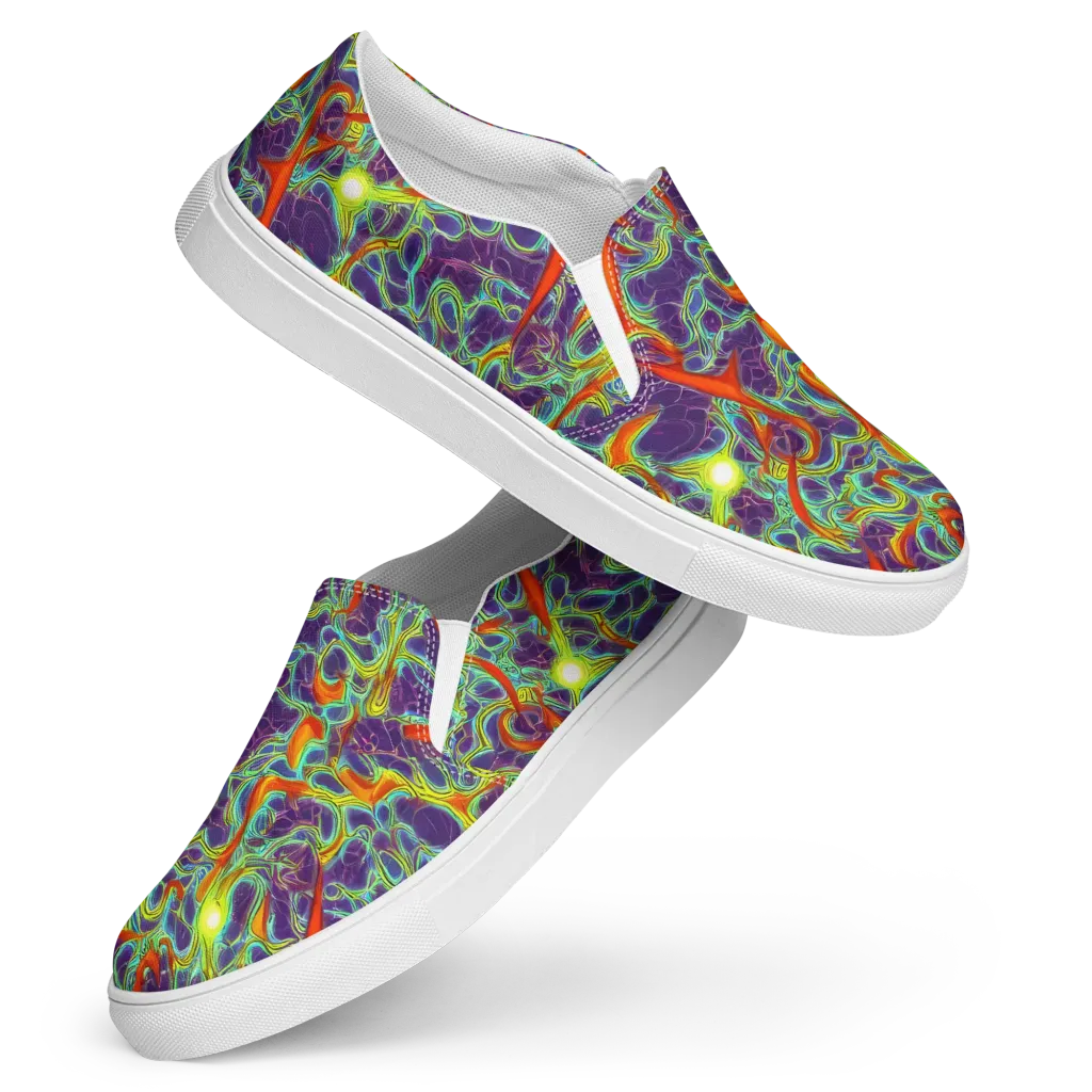 Plasma Maze on Women's Slip-On Canvas Shoes — Front