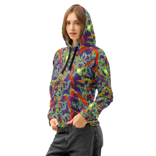Plasma Maze on a Cotton Hoodie