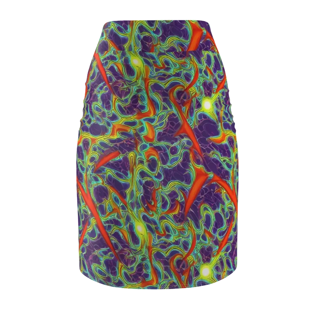 Plasma Maze on Pencil Skirt — Back