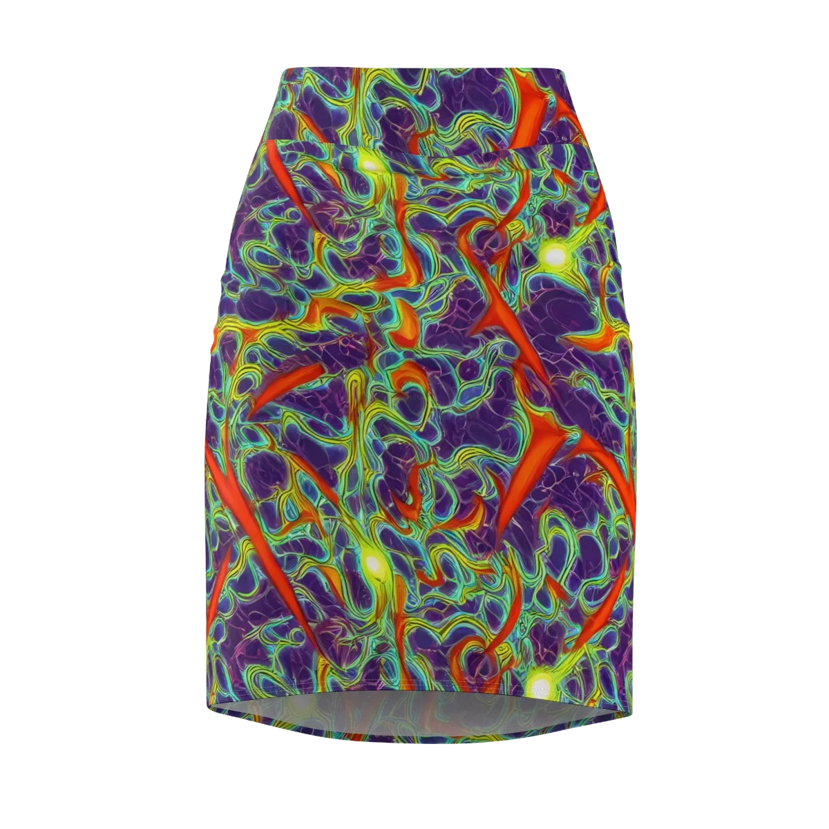 Plasma Maze on Pencil Skirt — Front