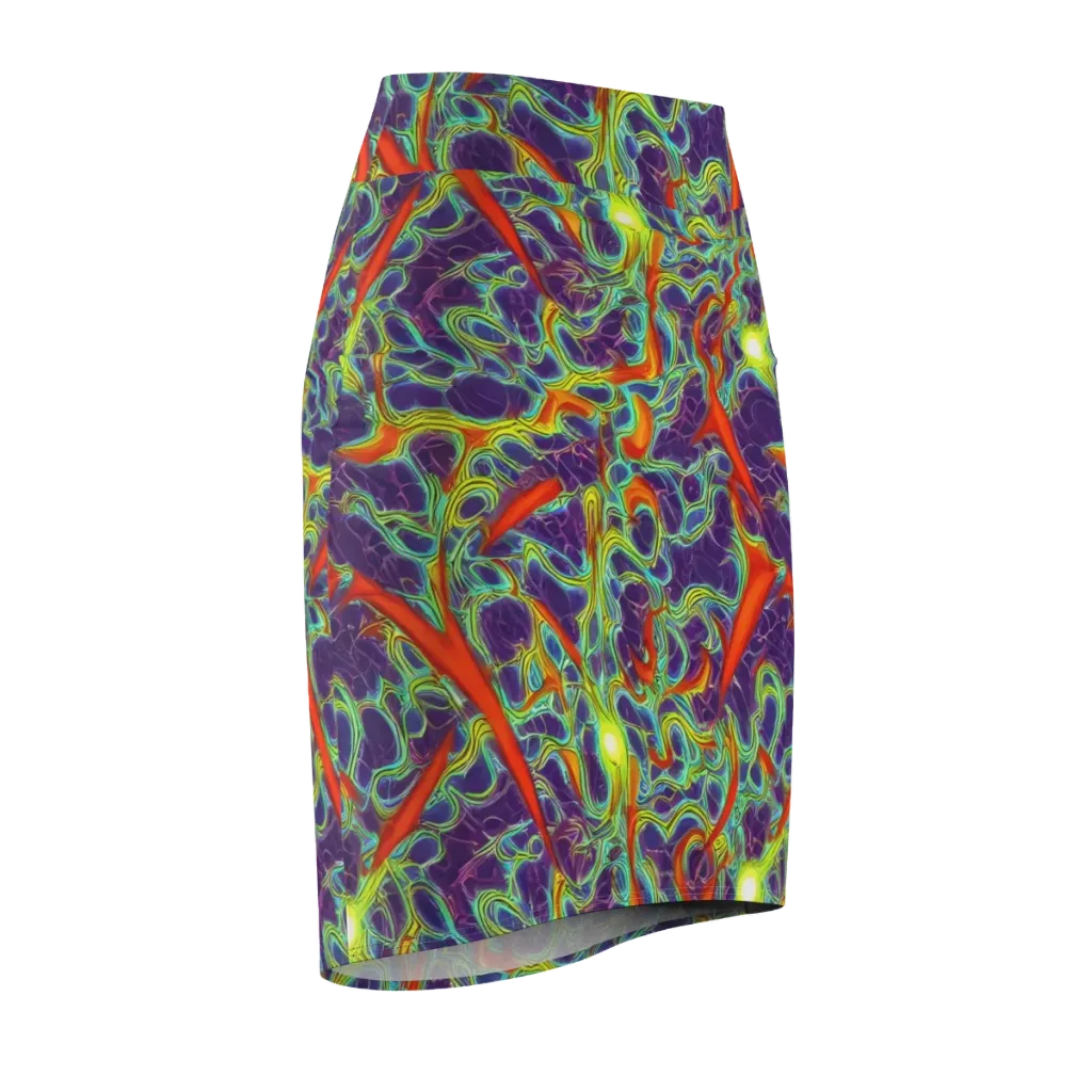 Plasma Maze on Pencil Skirt — Front Side