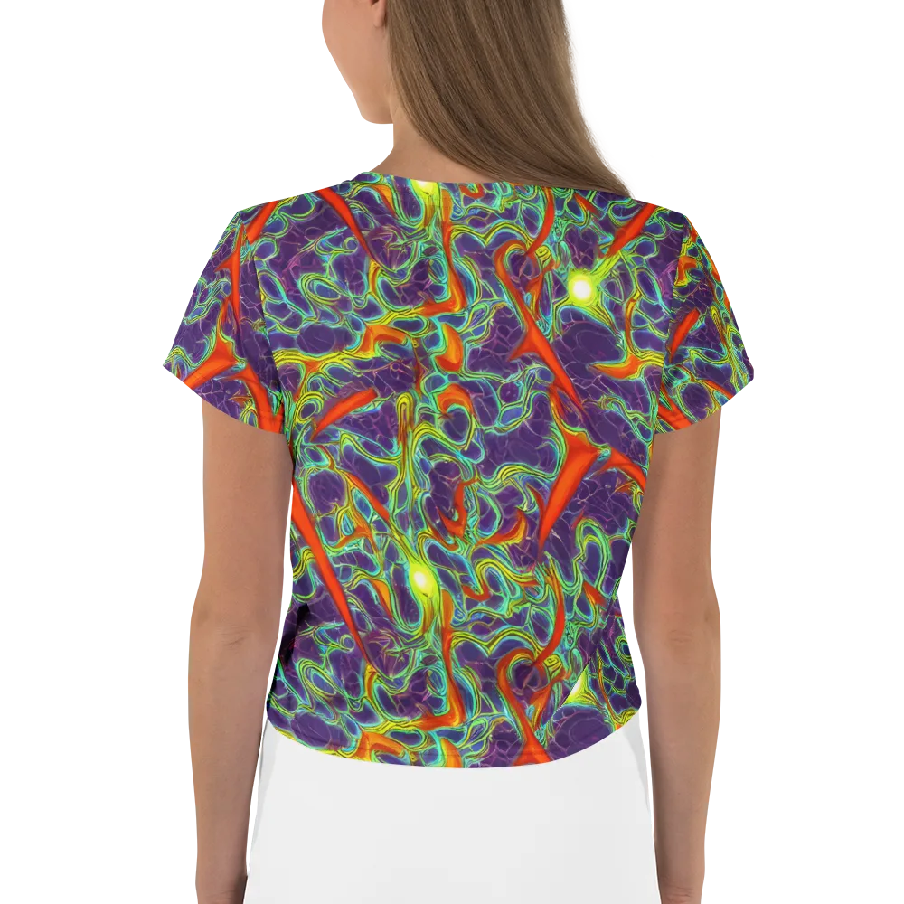 Plasma Maze on Crop Tee — Back