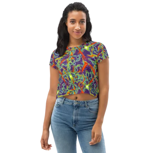 Plasma Maze on a Crop Tee