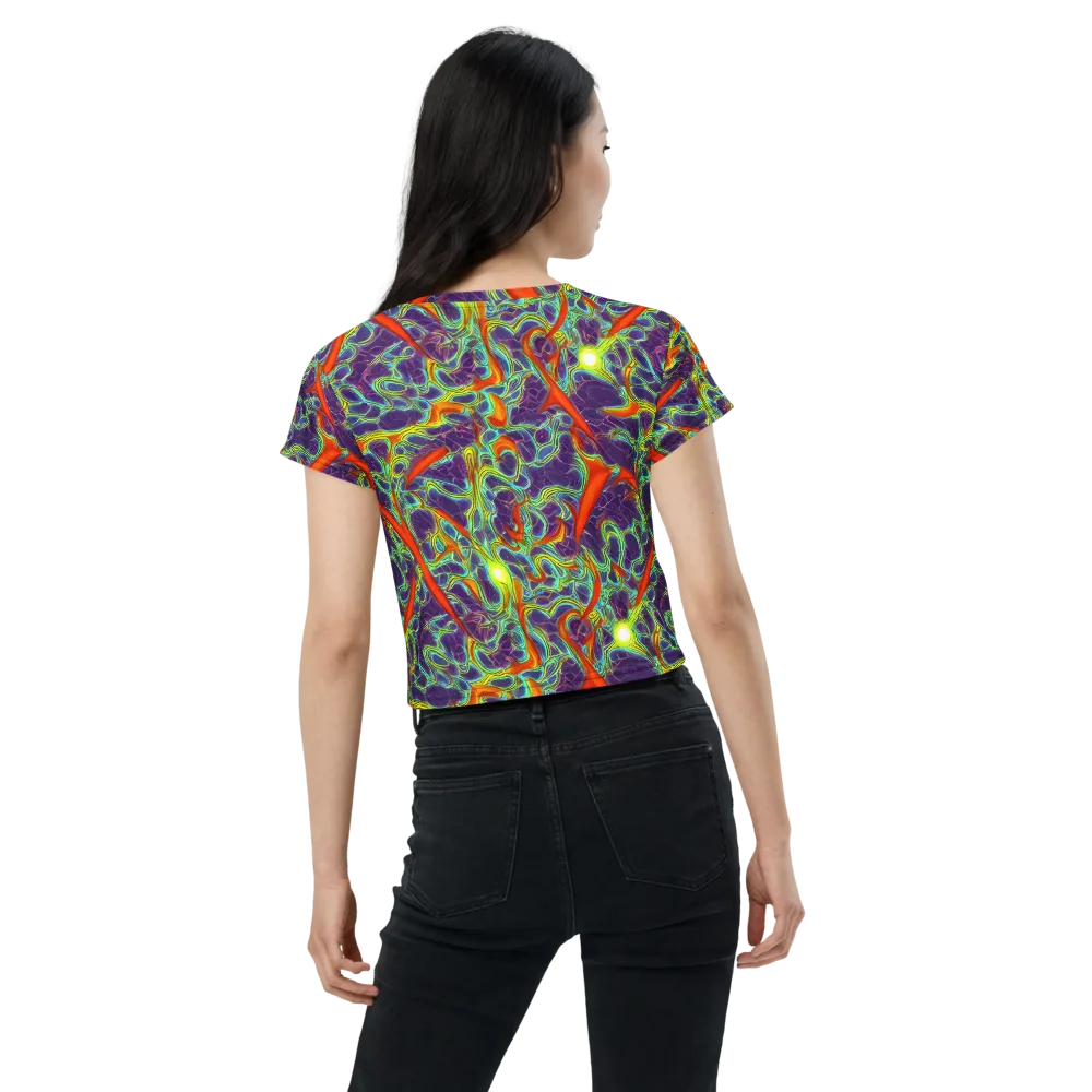 Plasma Maze on Crop Tee — Back