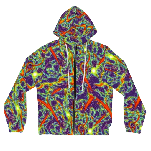 Plasma Maze on a Women's Full-Zip Hoodie