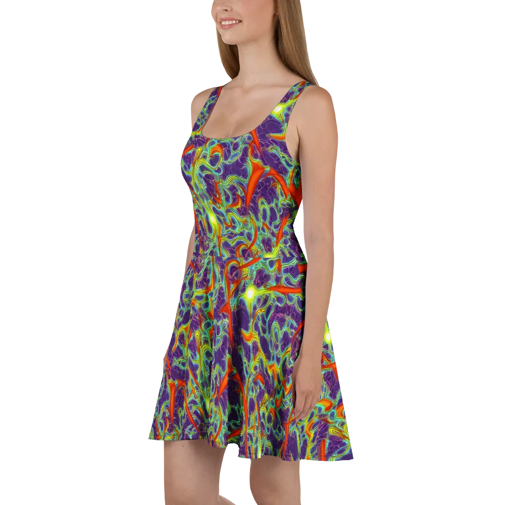 Plasma Maze on Skater Dress — Left