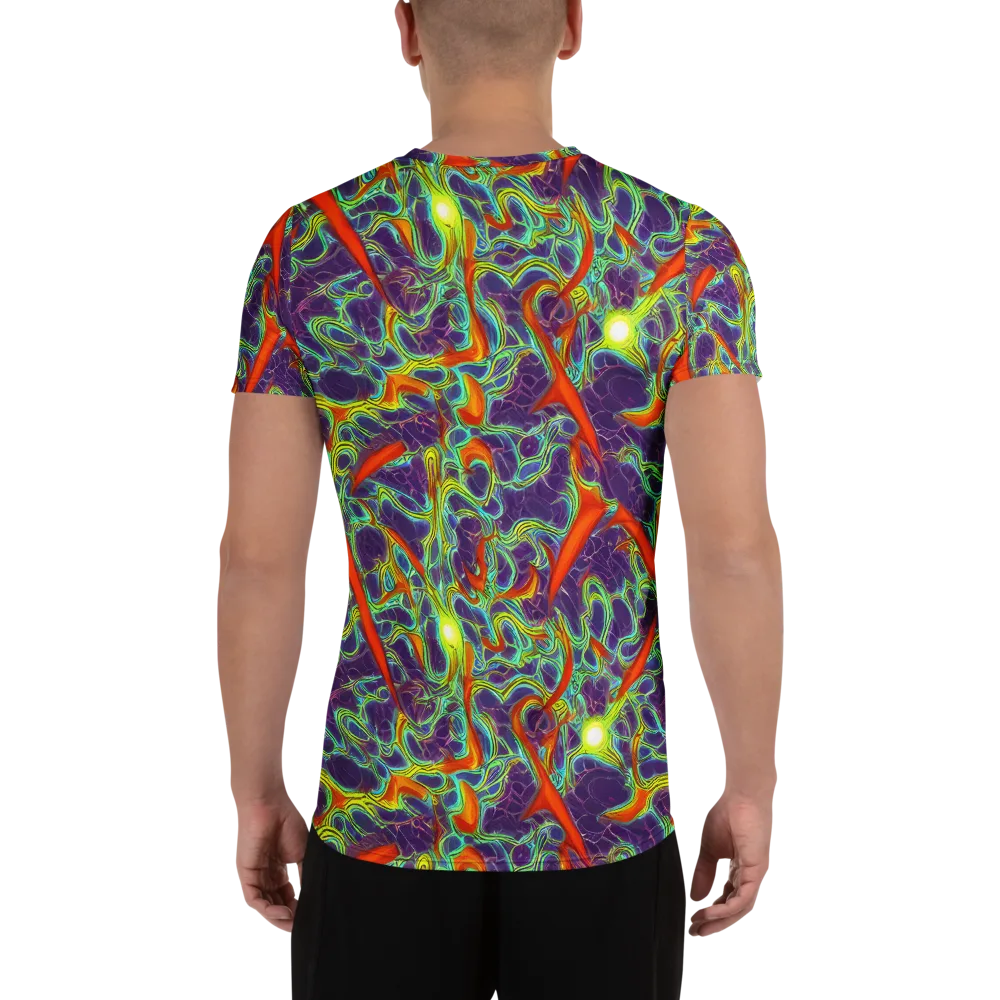 Plasma Maze on Men's Athletic T-Shirt — Back