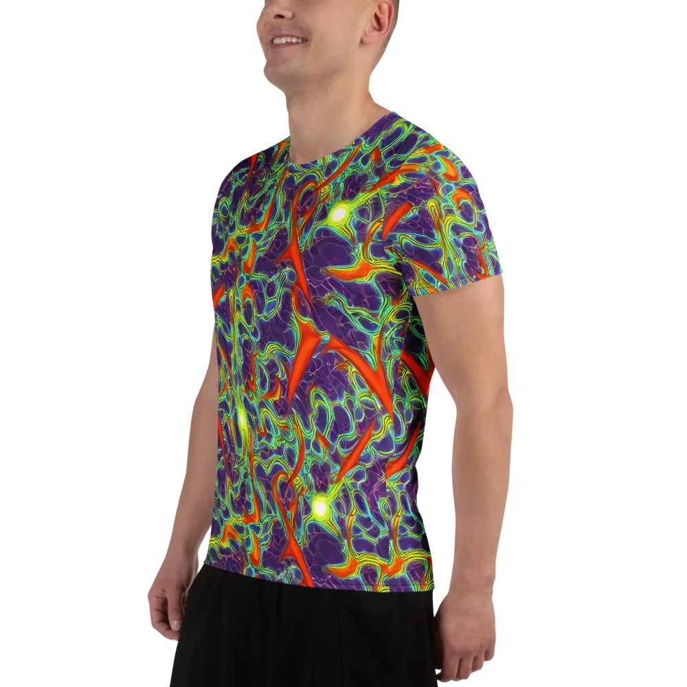 Plasma Maze on Men's Athletic T-Shirt — Left