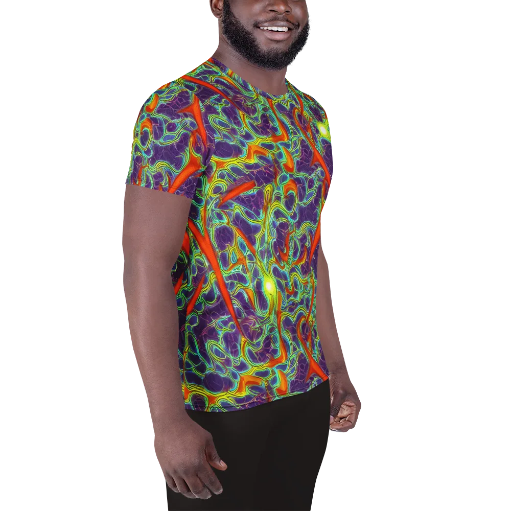 Plasma Maze on Men's Athletic T-Shirt — Right