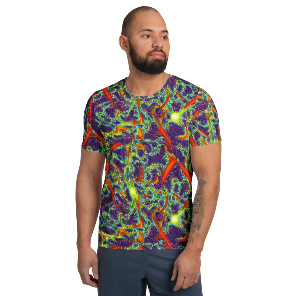 Plasma Maze on Men's Athletic T-Shirt — Front