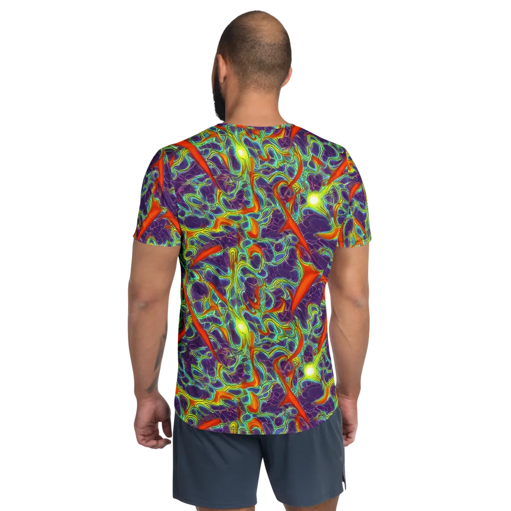Plasma Maze on Men's Athletic T-Shirt — Back