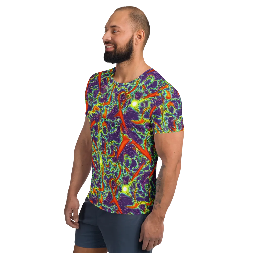 Plasma Maze on Men's Athletic T-Shirt — Left