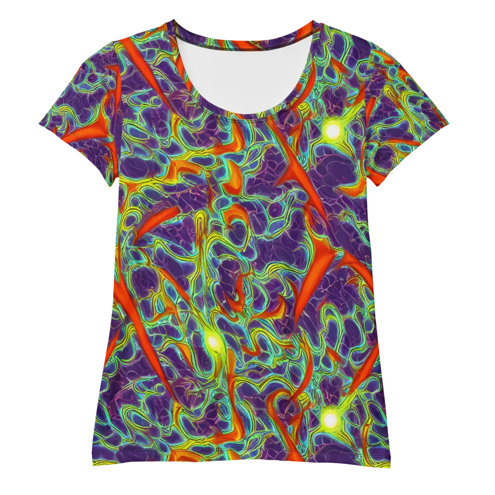 Plasma Maze on Women's Athletic T-Shirt — Front