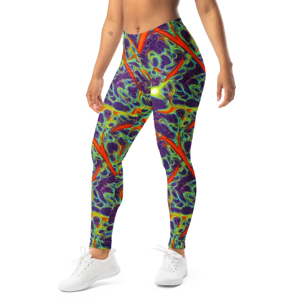 Plasma Maze on Leggings — Left Front