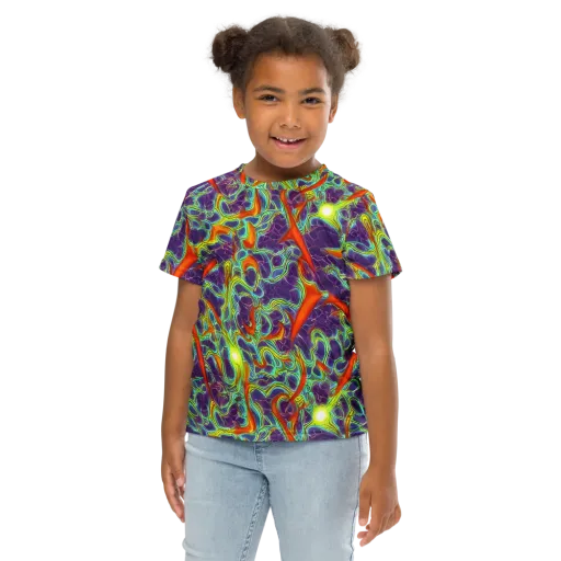 Plasma Maze on a Kids Crew Neck T-Shirt