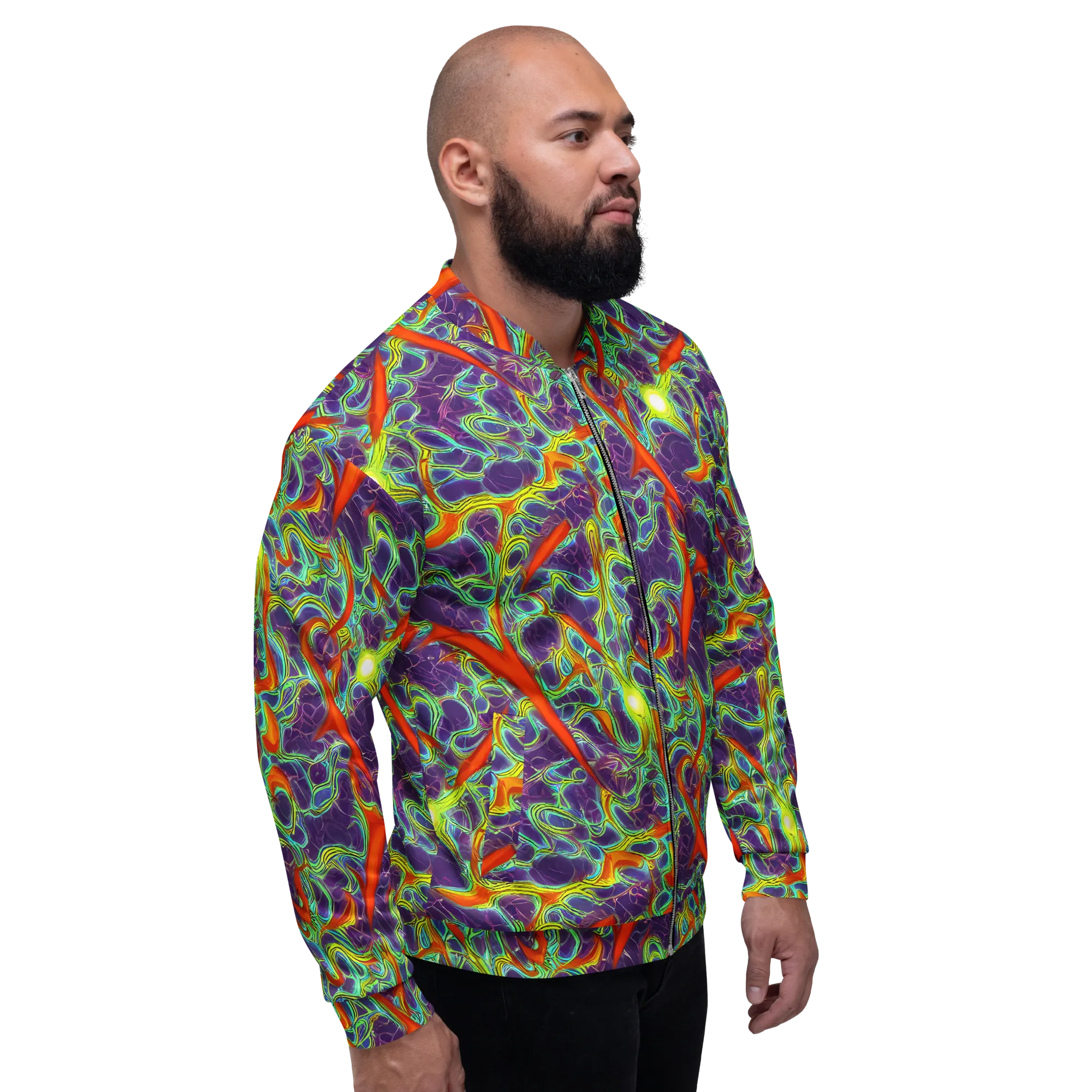 Plasma Maze on Bomber Jacket — Right