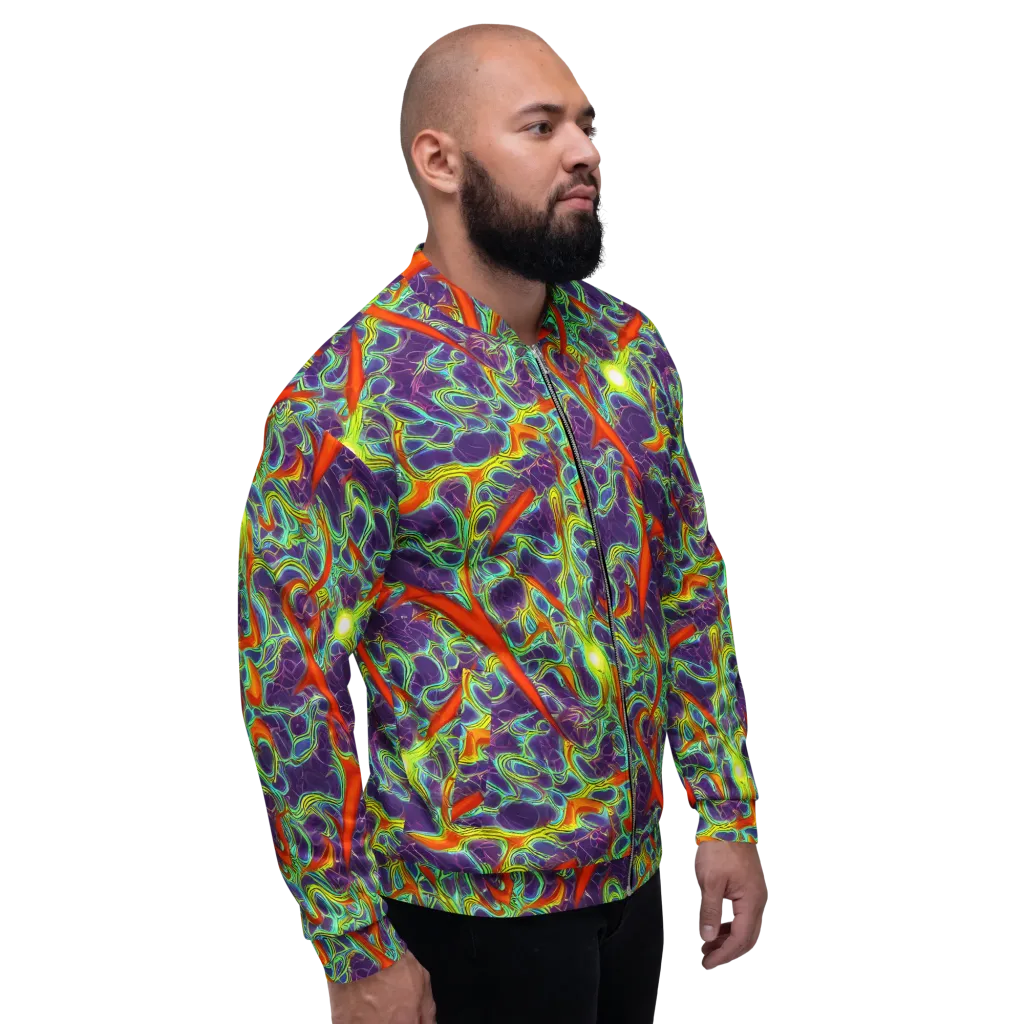 Plasma Maze on Bomber Jacket — Right