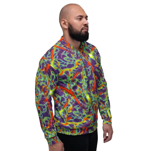 Plasma Maze on a Bomber Jacket