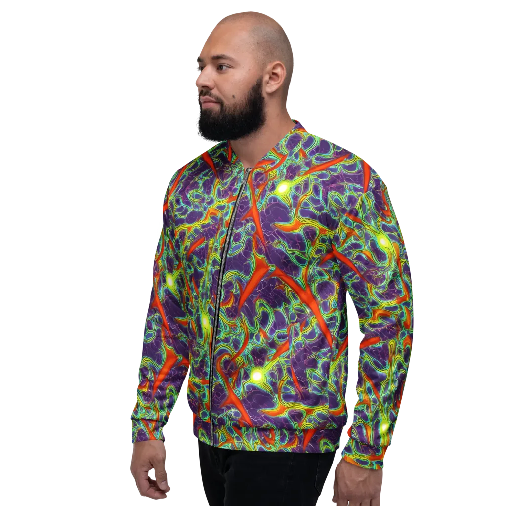 Plasma Maze on Bomber Jacket — Left