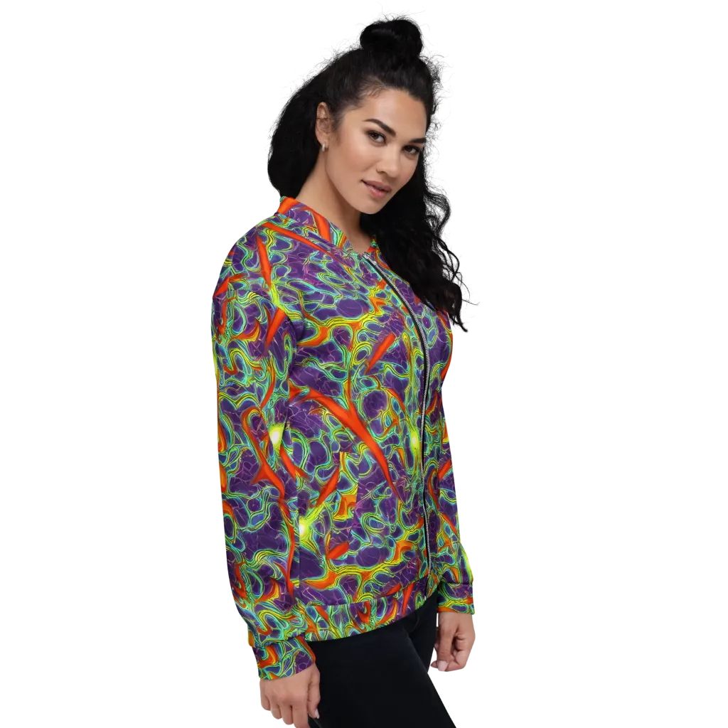Plasma Maze on Bomber Jacket — Right