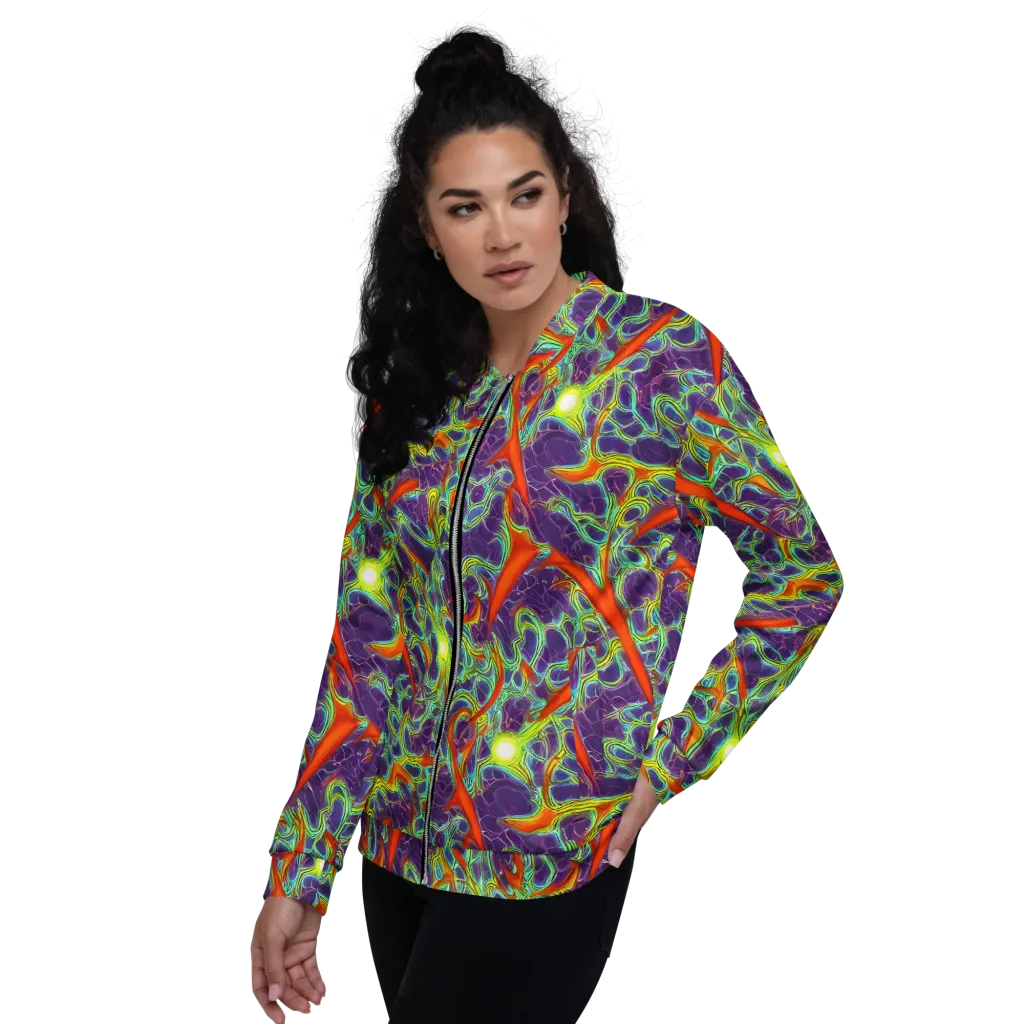 Plasma Maze on Bomber Jacket — Left