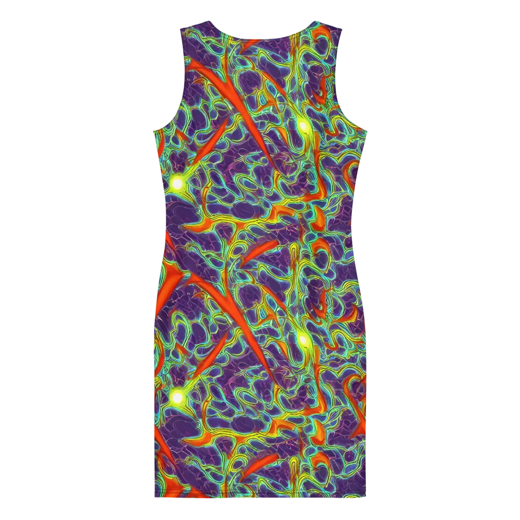 Plasma Maze on Bodycon Dress — Back