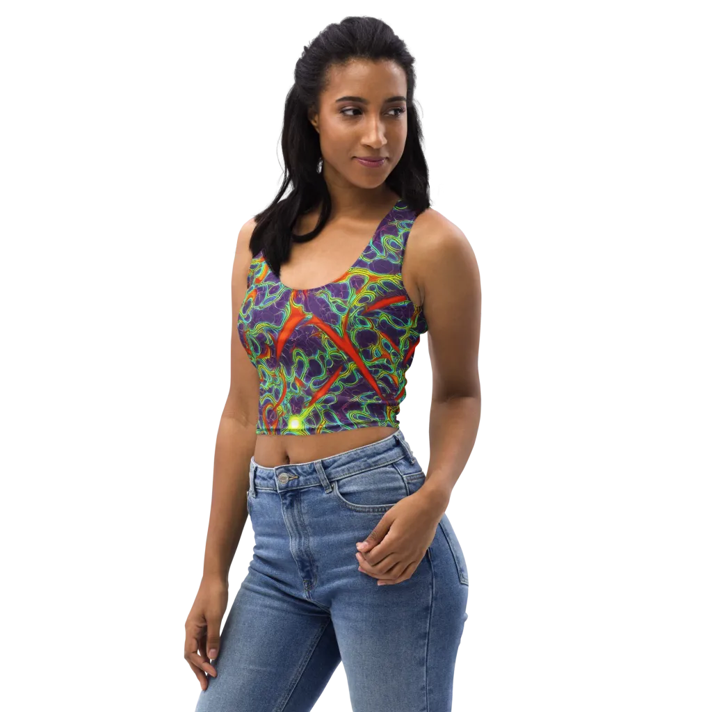 Plasma Maze on Crop Top — Left Front