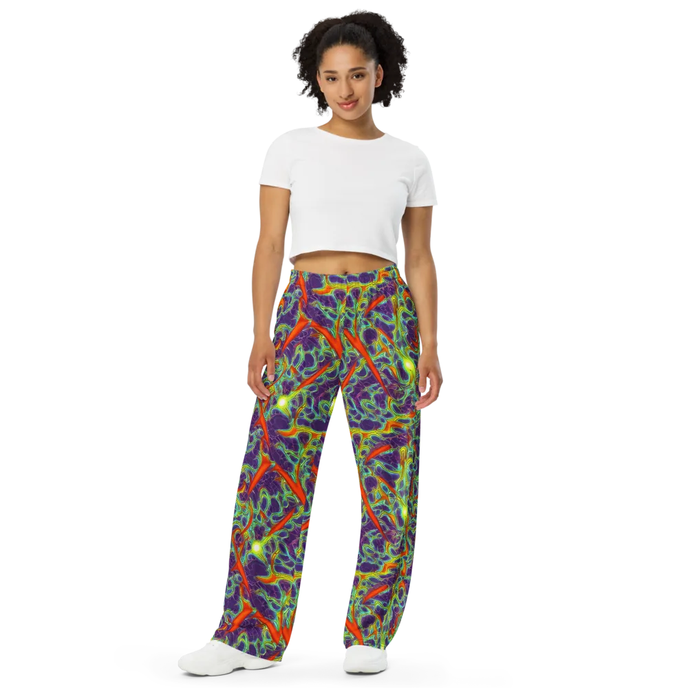 Plasma Maze on Wide-Leg Pants — Front