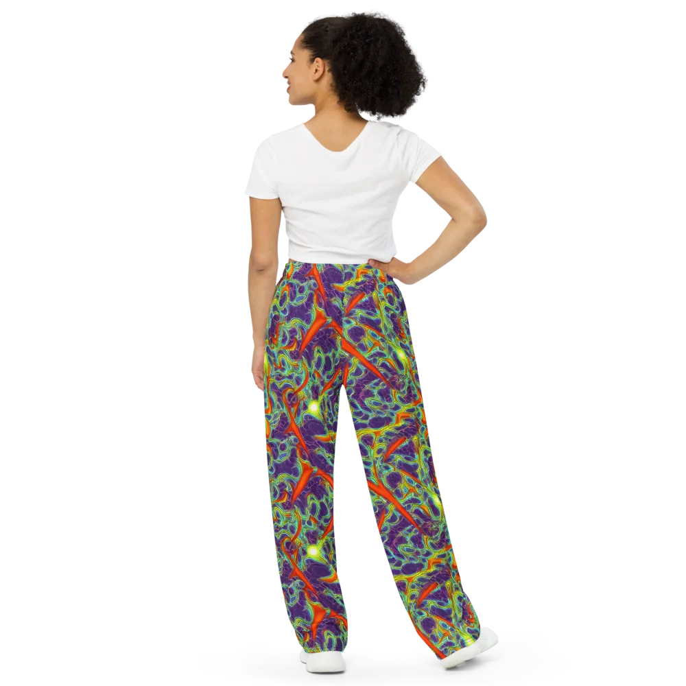 Plasma Maze on Wide-Leg Pants — Back