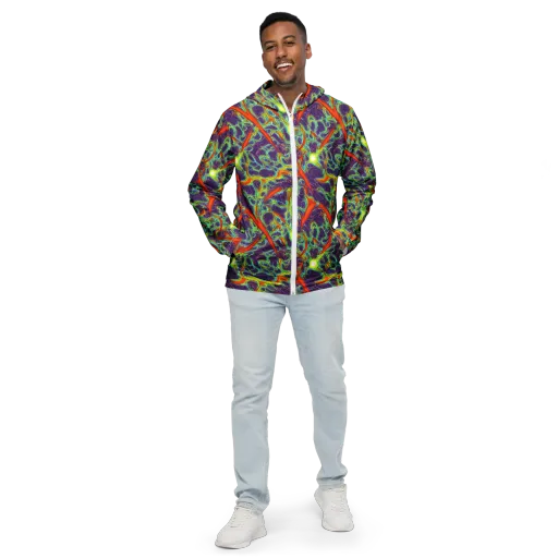 Plasma Maze on a Men's Windbreaker