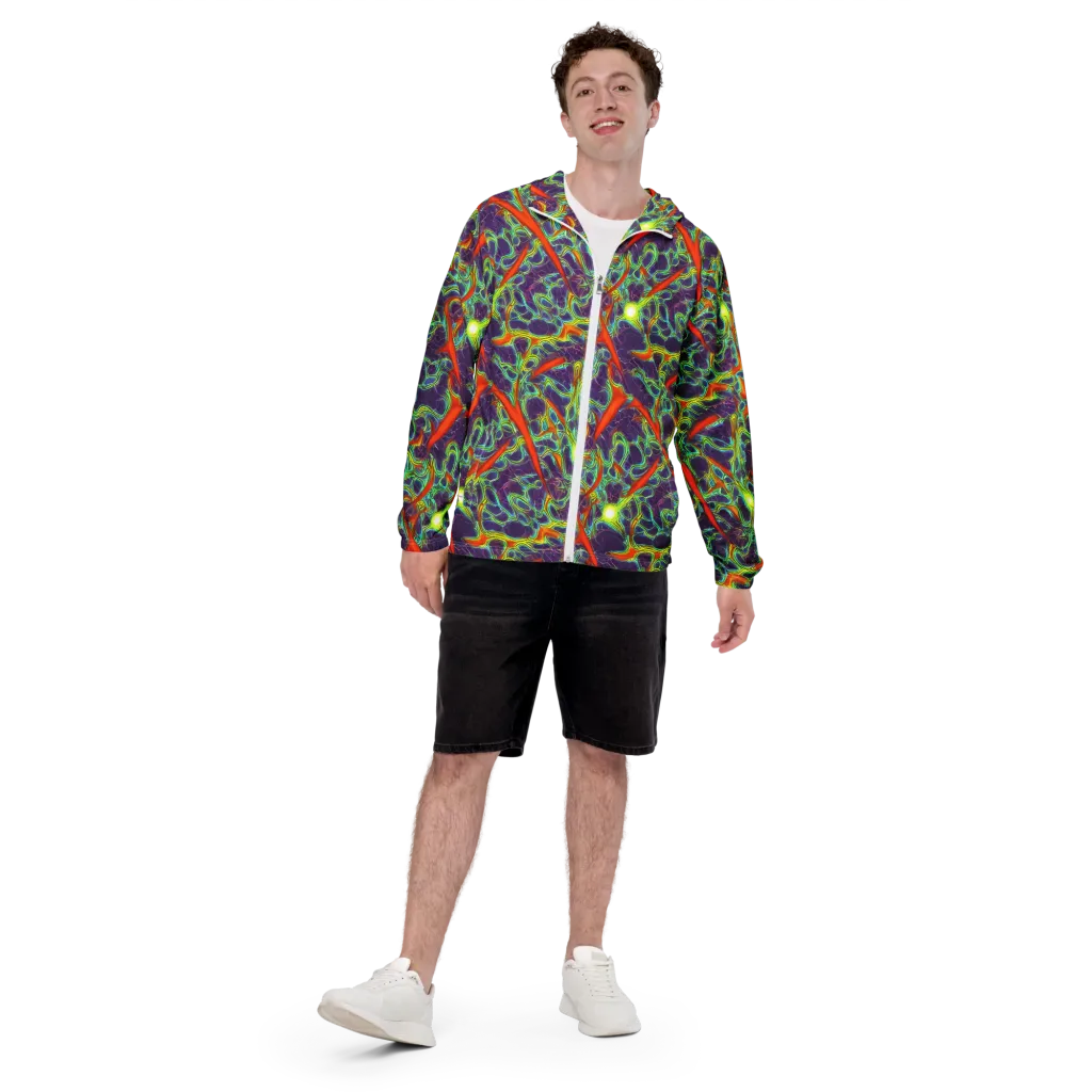 Plasma Maze on Men's Windbreaker — Front
